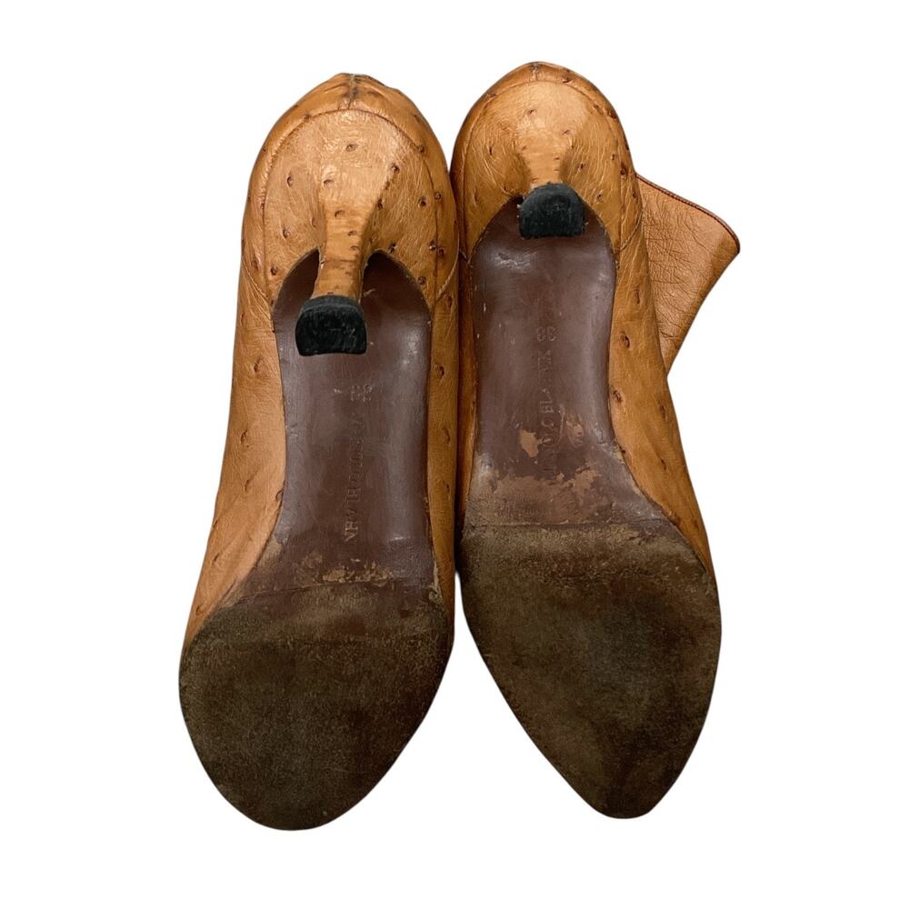 Manolo Blahnik Ostrich Bootie - Picture 5 of 6